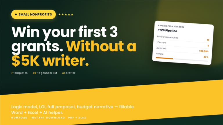 Nonprofit Grant Writing Kit cover